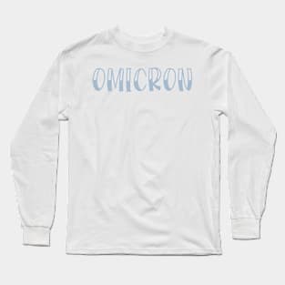 Light Blue Omicron Letters Long Sleeve T-Shirt